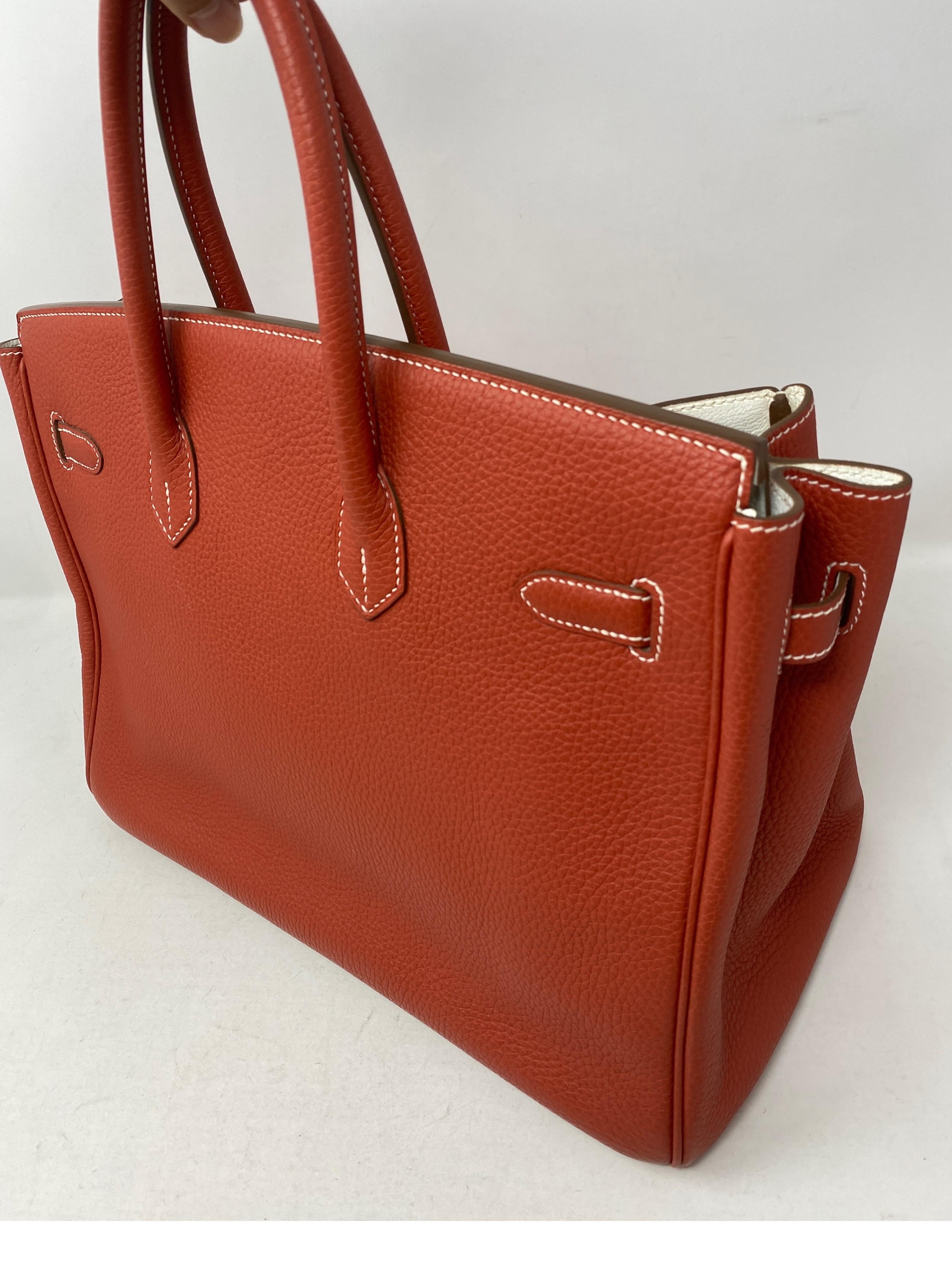 Hermes Sanguine Two Tone Birkin 35 Bag  7