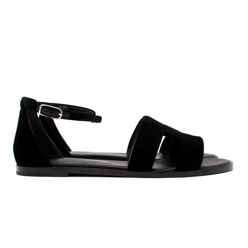 hermes santorini sandal black