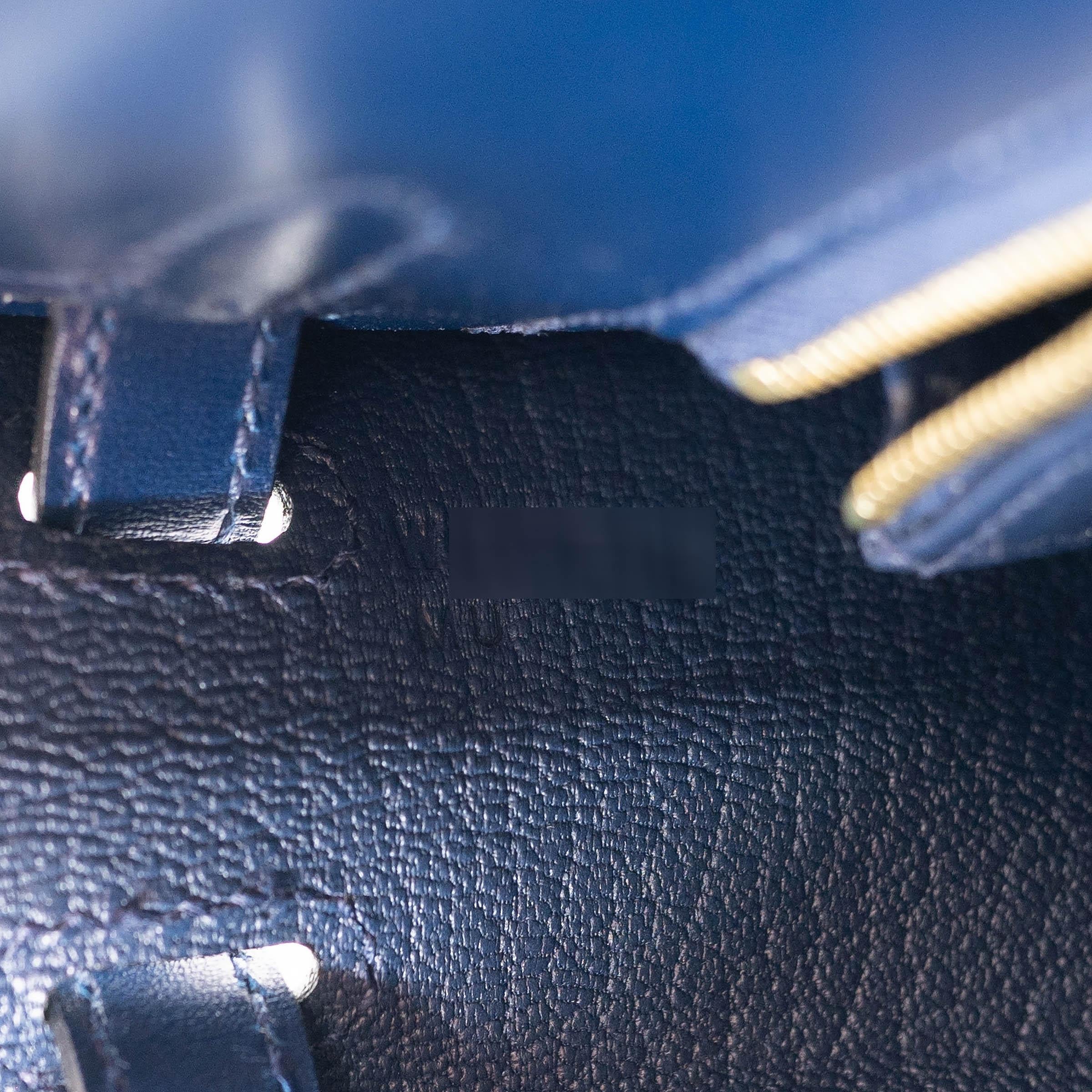 HERMES Saphire blue Box leather KELLY 25 SELLIER Bag Ghw For Sale 3