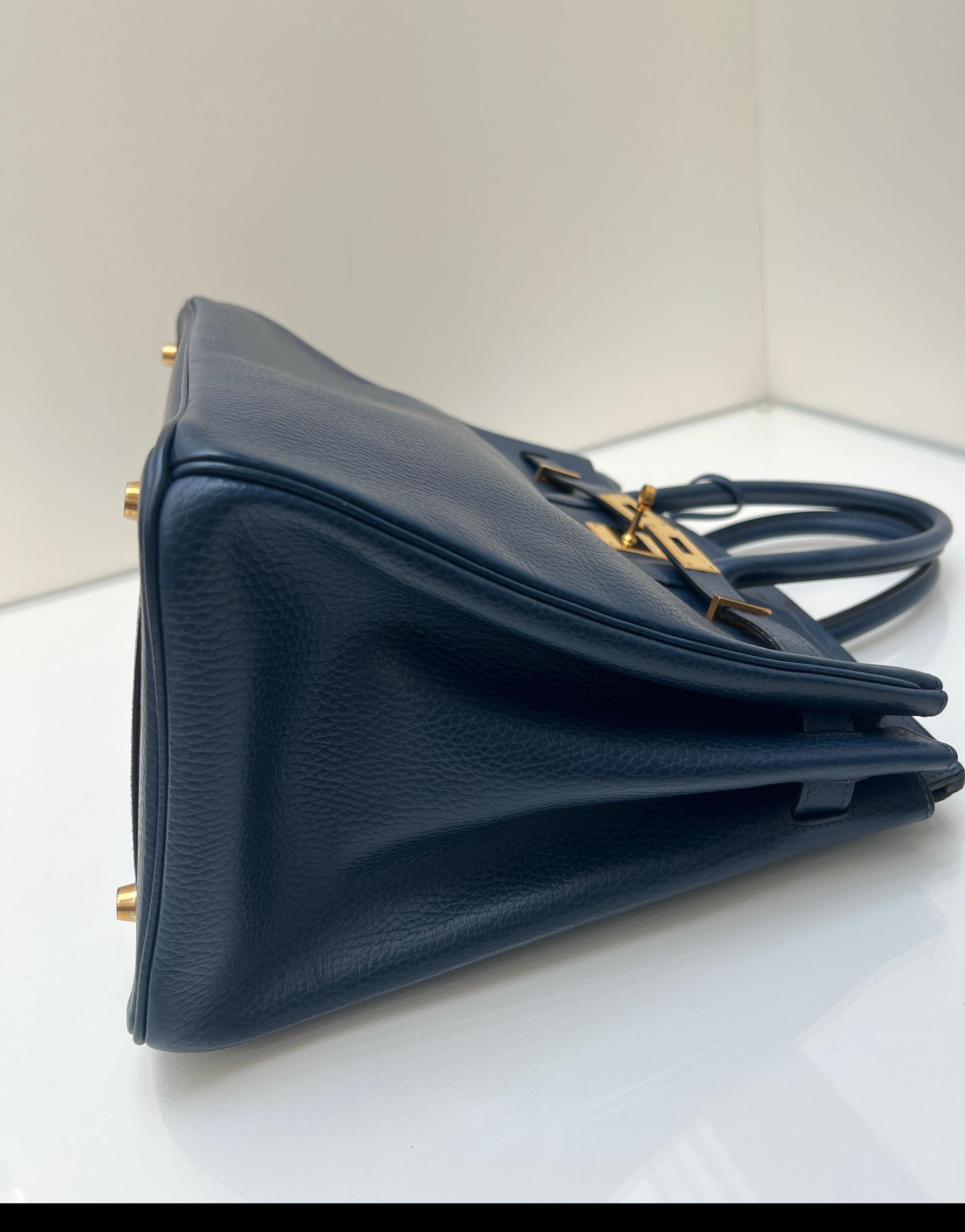 Hermes Sapphire Birkin 35 Bag For Sale 5