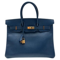 Bolso Hermes Birkin 35 zafiro