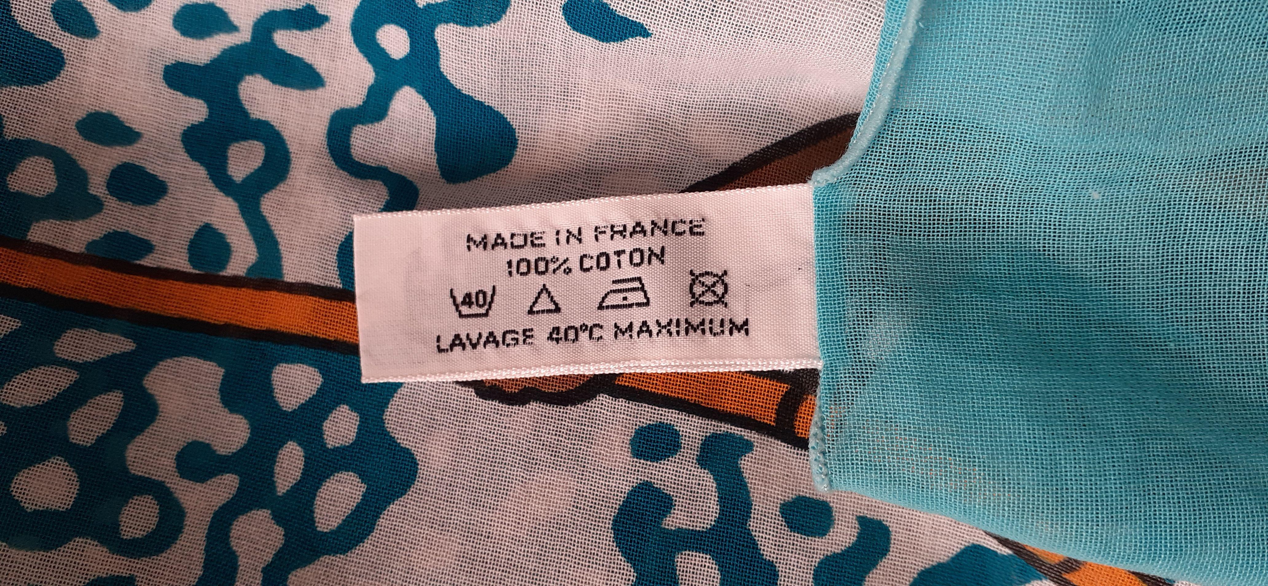 Sarong Hermès Paréo Windsurfers Print en coton en vente 7