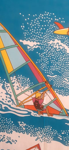 Hermès Sarong Paréo Windsurfers Print in Cotton