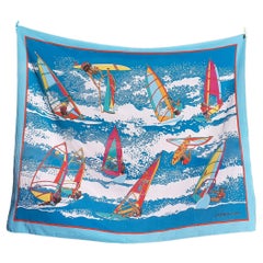 Hermès Sarong Paréo Windsurfer Druck aus Baumwolle