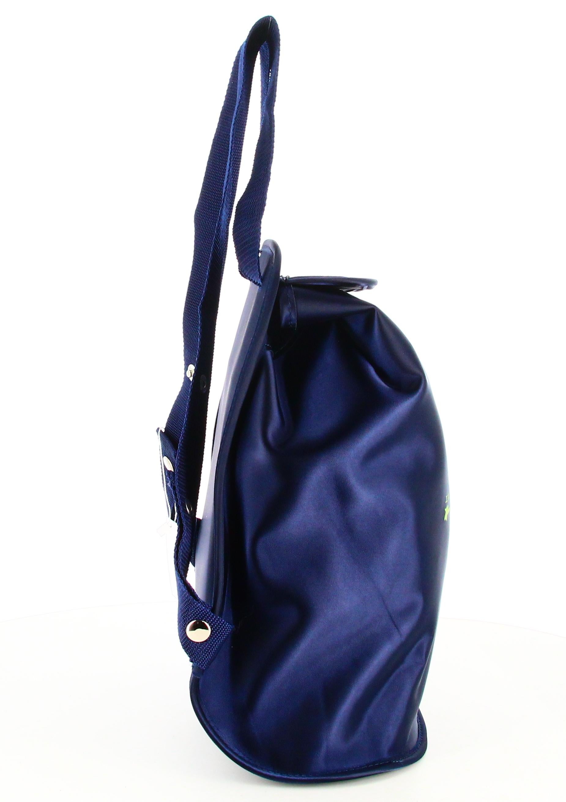 Women's or Men's Hermès Satin Midnight Blue Backpack  For Sale