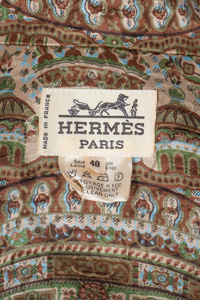 Ensemble satiné en laine et soie Hermès en vente 6