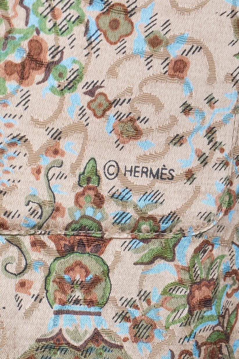 Hermès Satiniertes Set aus Wolle und Seide im Angebot 5