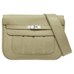 Hermes Sauge Swift Leather Palladium Finish Berline 28 Bag