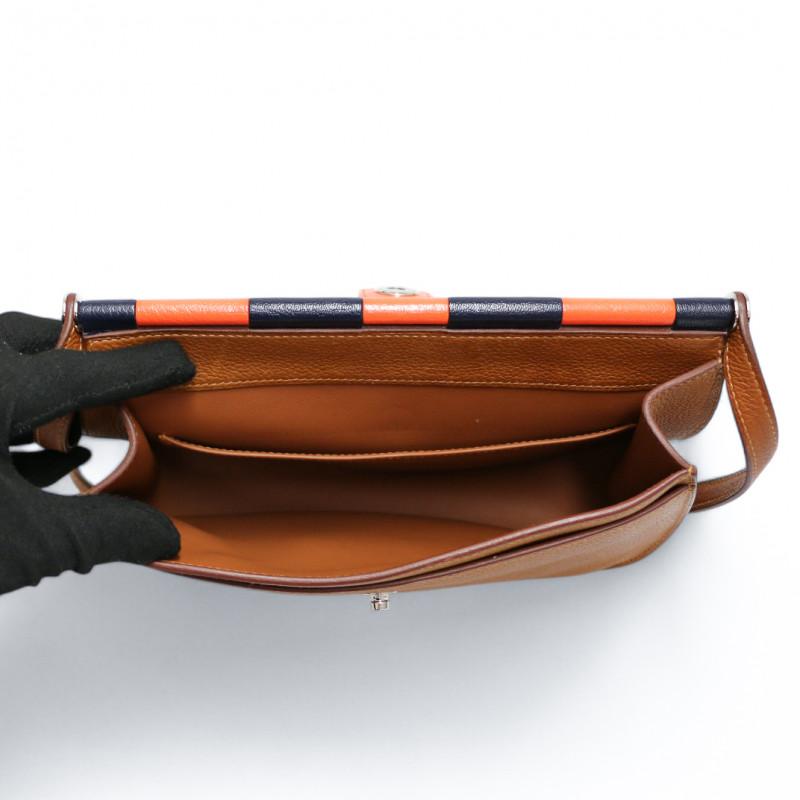 Brown Hermès Saut 25 Leather Bag For Sale