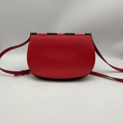 Hermès Saut Bag Clemence 25 shoulder bag Red leather Stamp D 2019