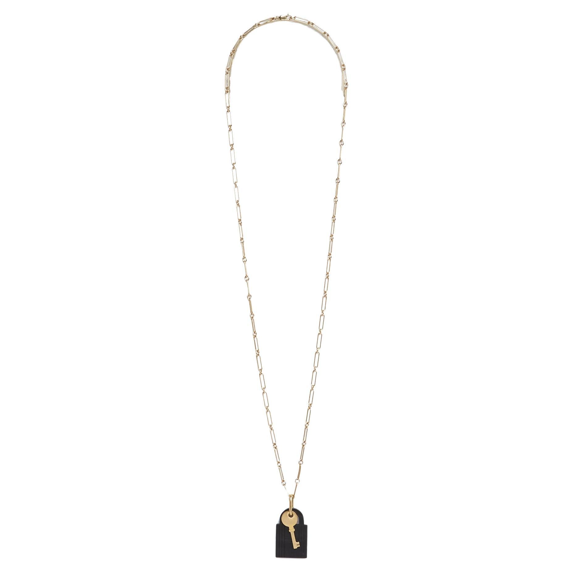 Hermès Sautoir Pendentif Amulette Padlock Kelly GM Collana Ciondolo Hermes in vendita