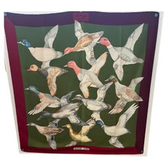 Retro Hermes "Sauvagine en Vol" Silk Scarf 36"x36"