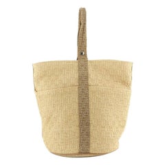 Hermes Saxo Handbag Woven Straw GM