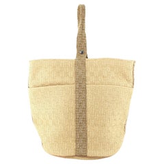 Hermes Saxo Handbag Woven Straw GM