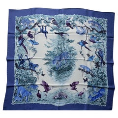 Hermes Carrs 90 CM CARRE WASH EQUATEUR  CL/MARINE/CREME/VIOLE NOUVEAU