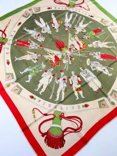 Hermès scarf ‘A la Gloire de la Légion étrangère’ by Hugo Grygkar Circa 1951