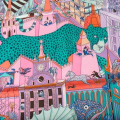 Hermes Scarf Animapolis Silk Twill 90 nwt