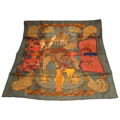 Hermes Scarf Annie Faivre "Art des Steppes"