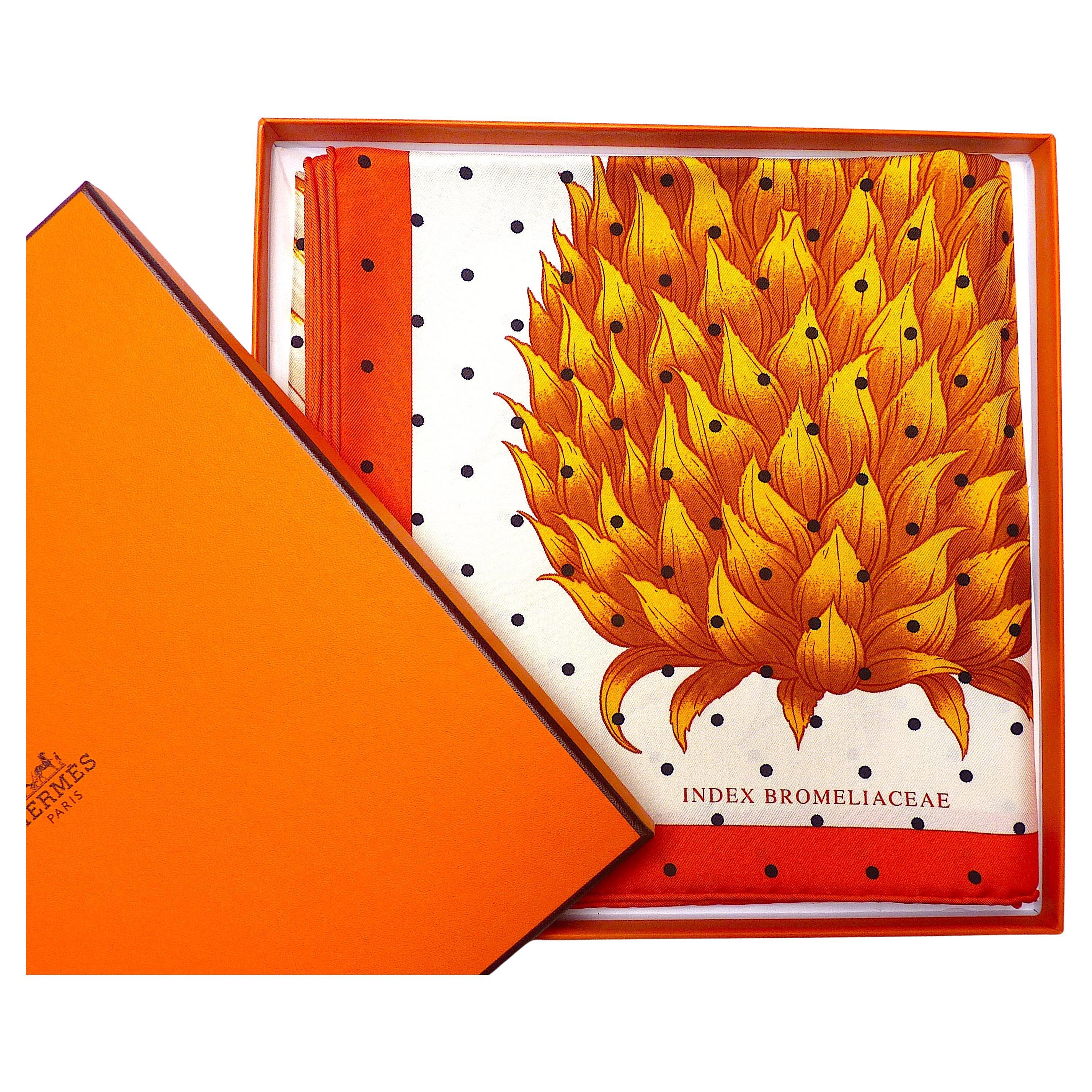 Hermes Scarf BRAND NEW "Index Bromeliaceae" by K. Scott en venta