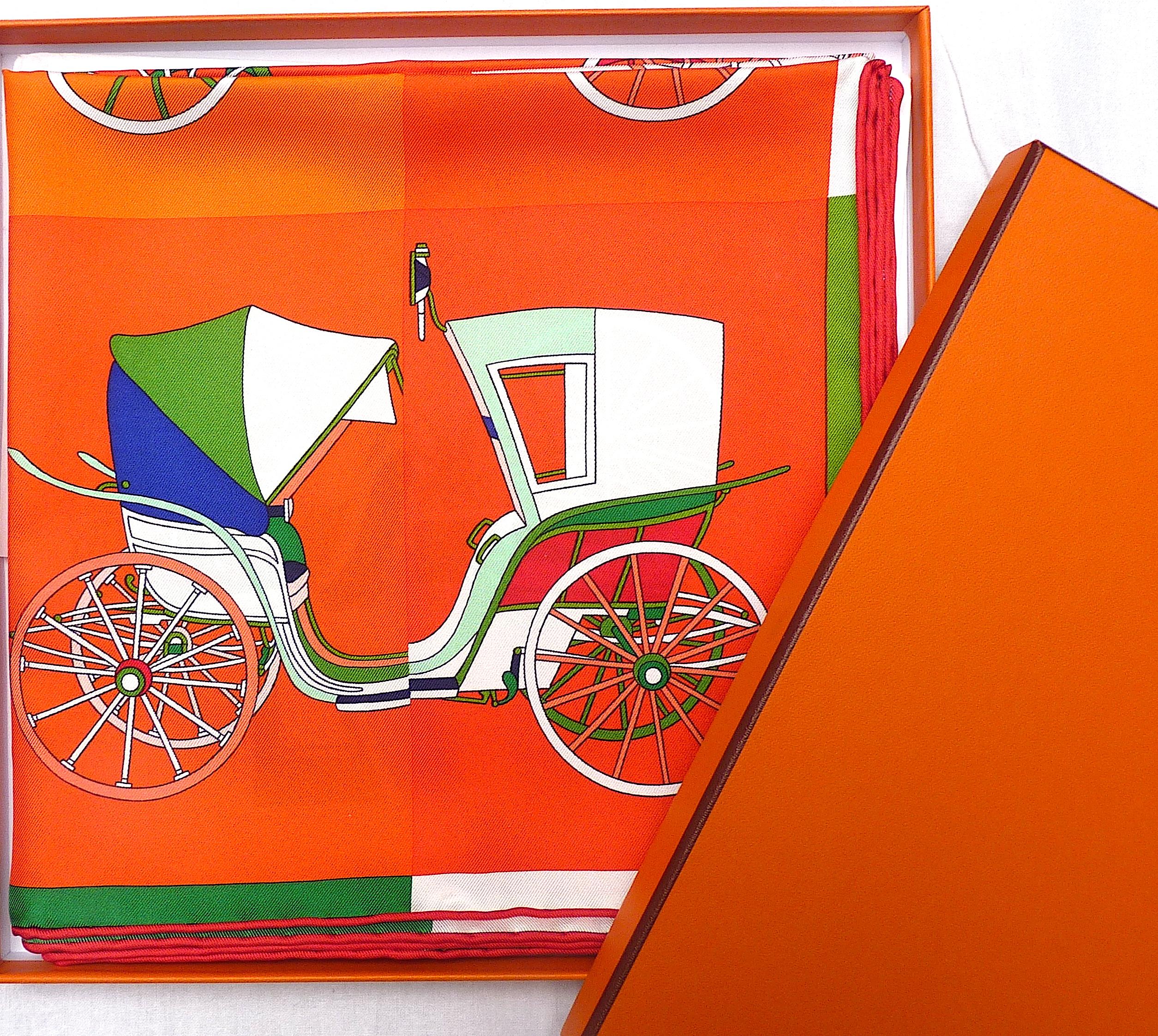 Orange Hermes Silk Scarf BRAND NEW with Box 