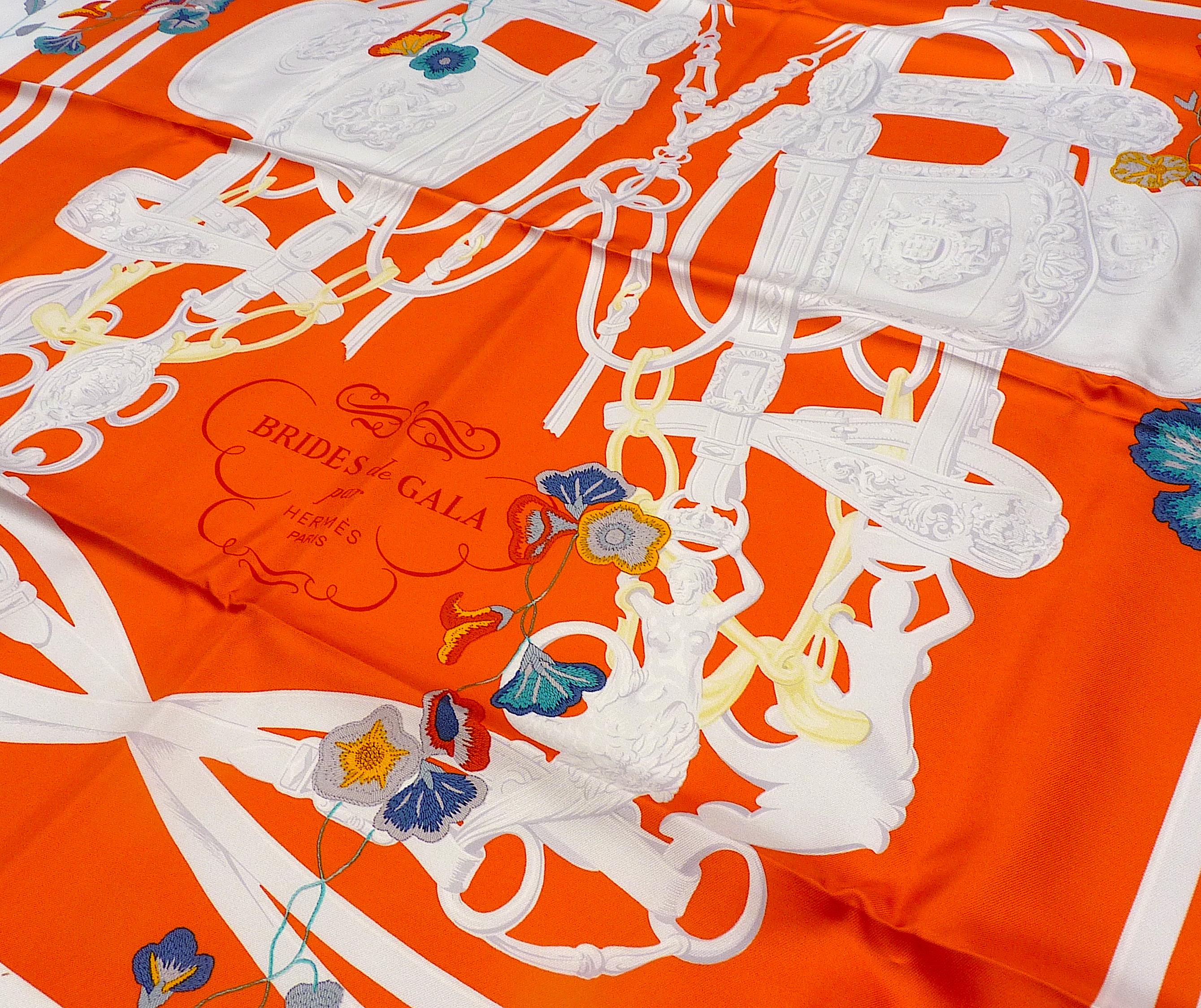 Pañuelo Hermes NUEVO CON CAJA Edición Especial Novias de Gala Novias Fleury en venta 10