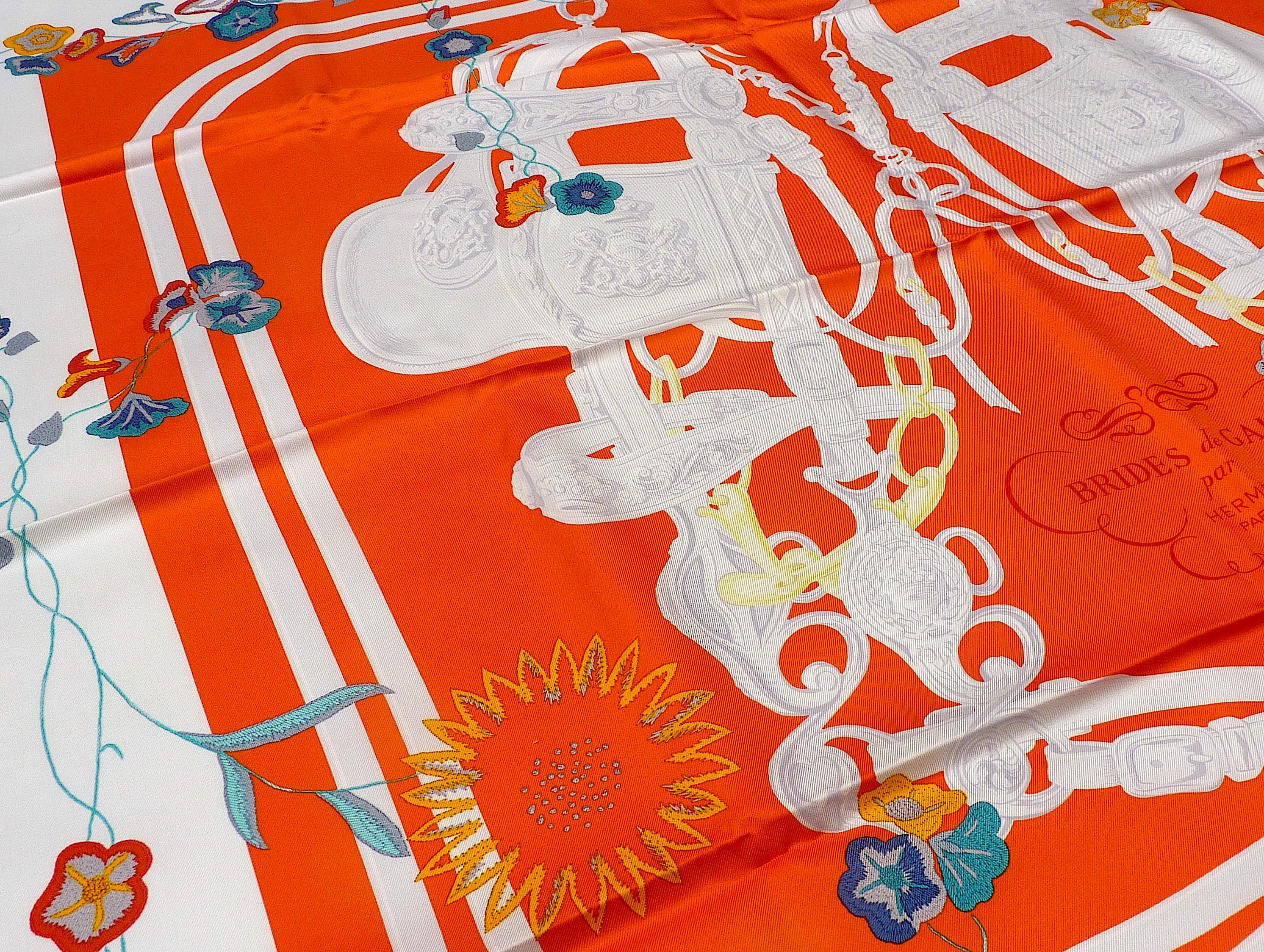 Pañuelo Hermes NUEVO CON CAJA Edición Especial Novias de Gala Novias Fleury en venta 4
