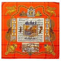 HERMES Scarf  BRAND NEW with Box "Salzburg", 90 cm Orange Hermes Silk Carre