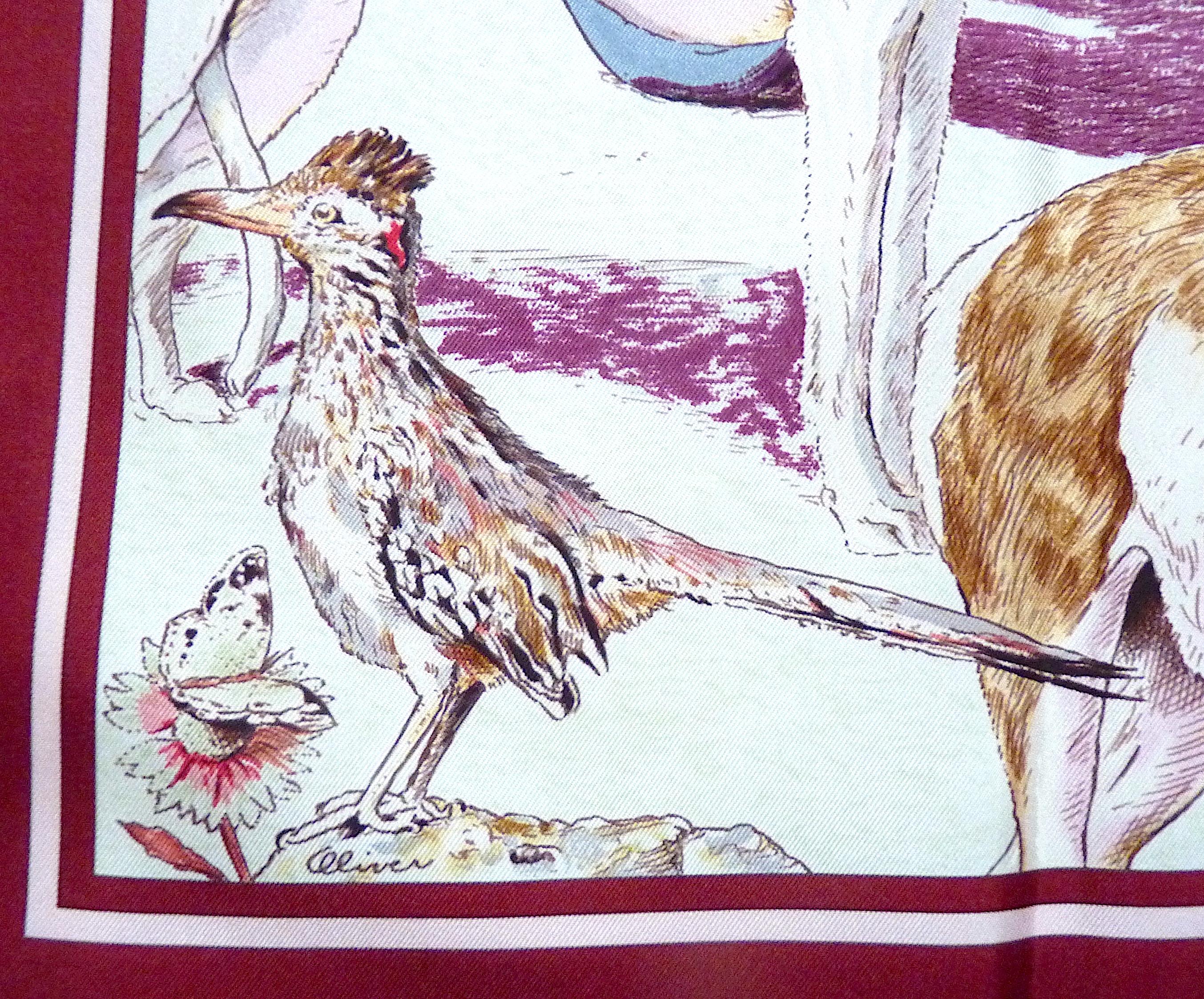Hermes Scarf BRAND NEW with Hermes Box Concours d'Elégance by Kermit Oliver 1