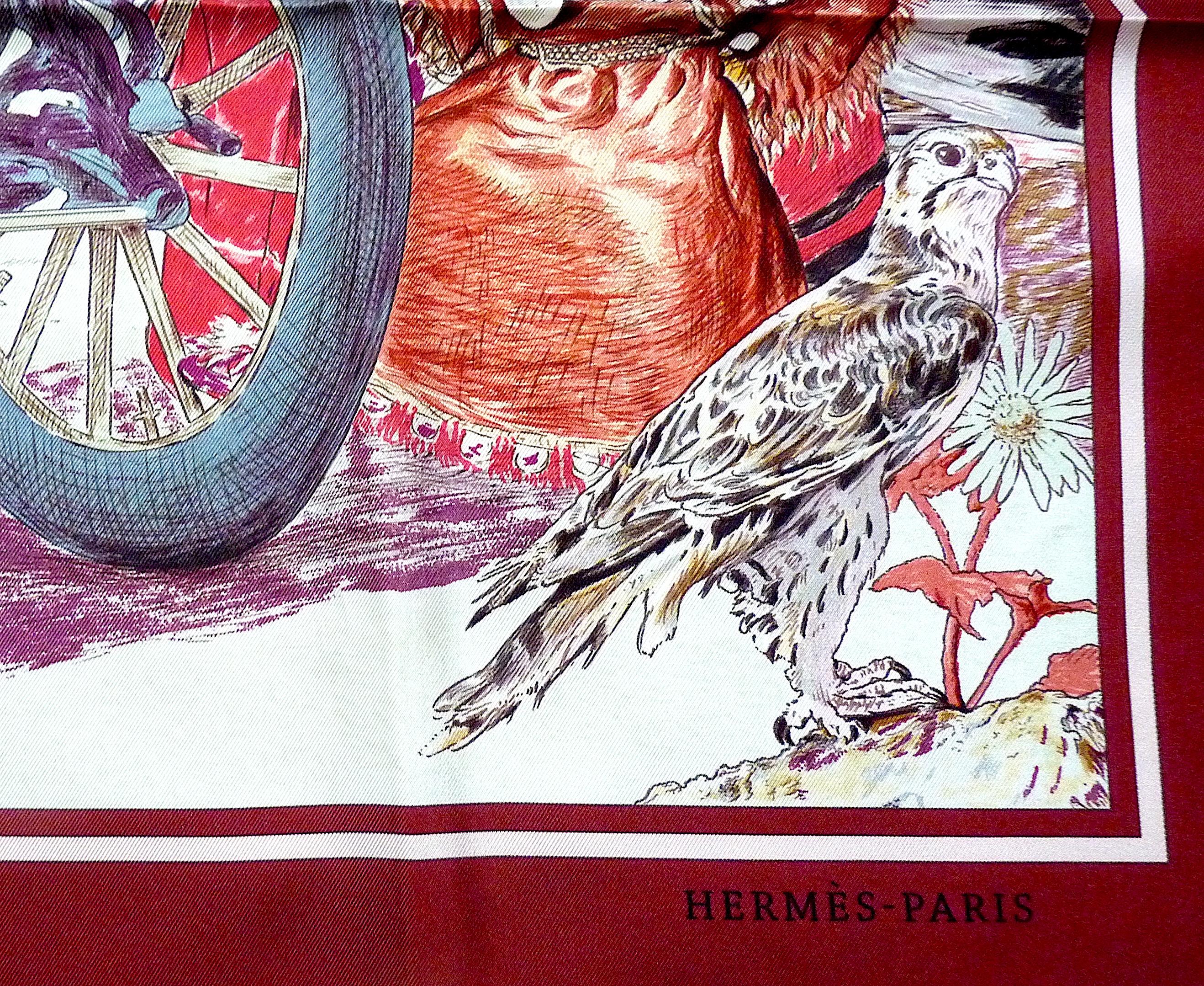 Hermes Scarf BRAND NEW with Hermes Box Concours d'Elégance by Kermit Oliver 3