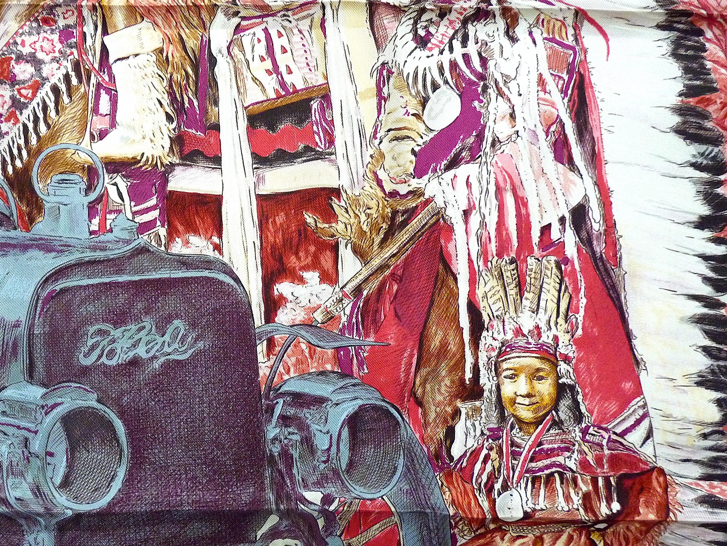 Hermes Scarf BRAND NEW with Hermes Box Concours d'Elégance by Kermit Oliver 4