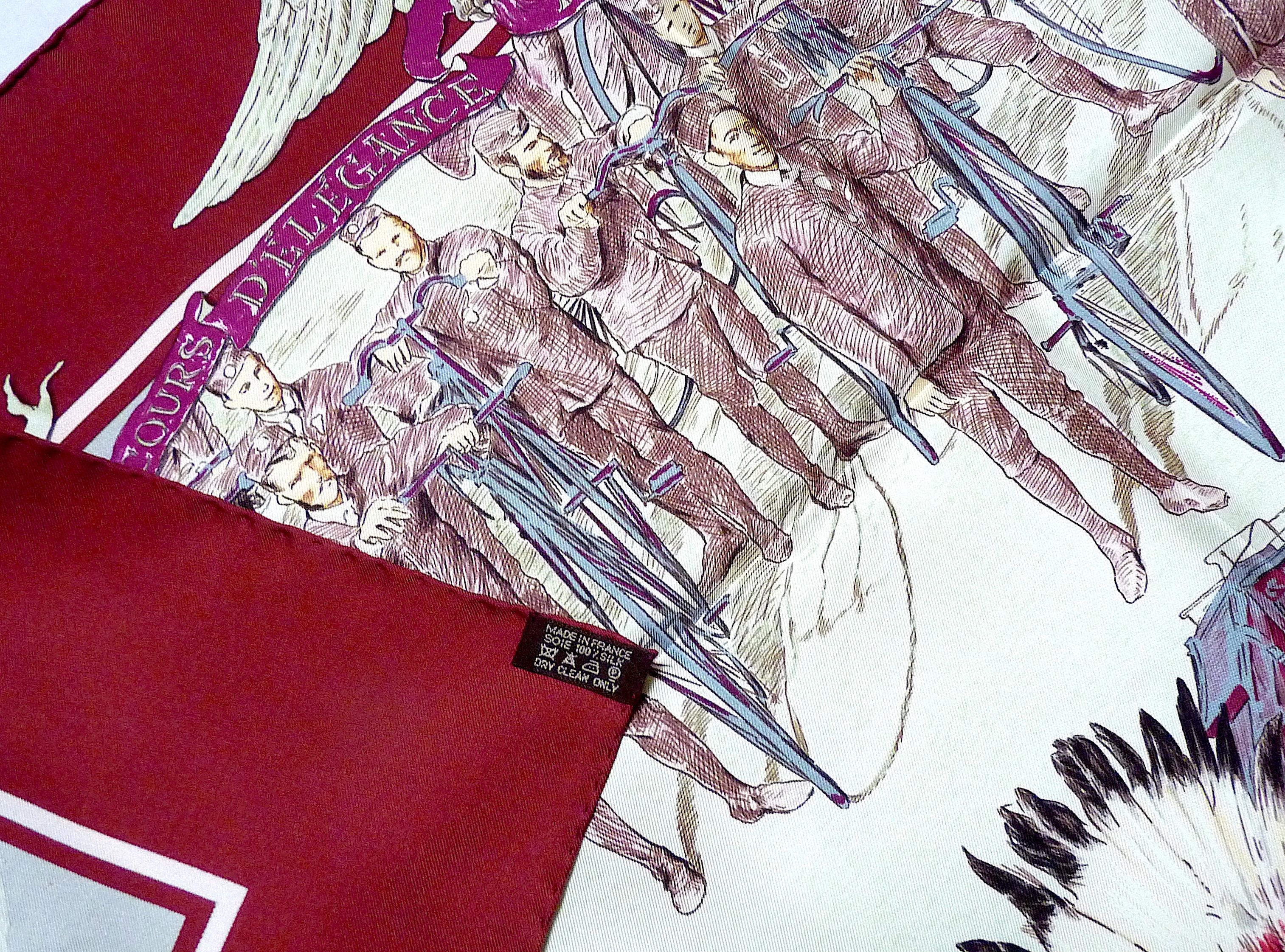 Hermes Scarf BRAND NEW with Hermes Box Concours d'Elégance by Kermit Oliver 5