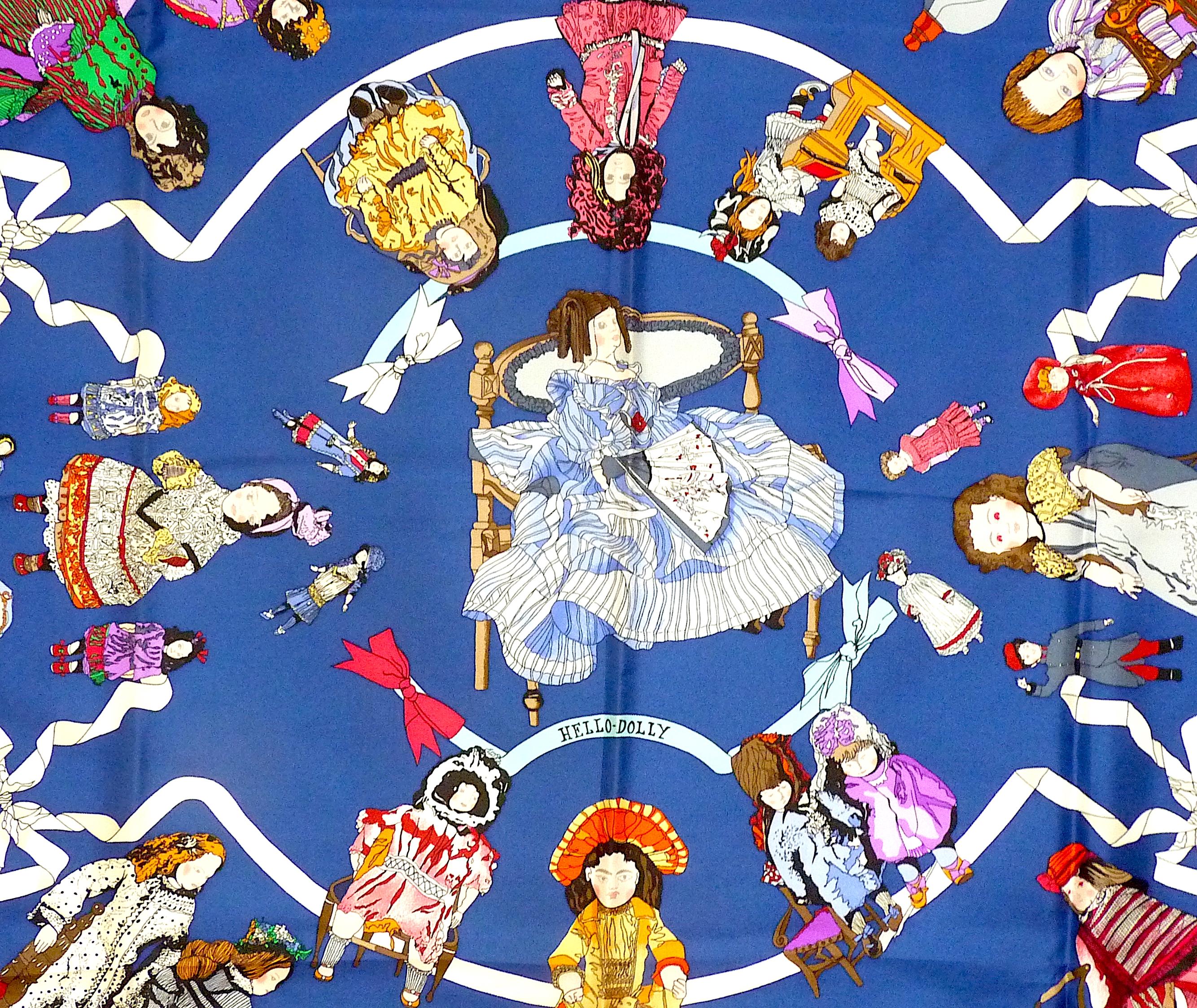 Pañuelo Hermes NUEVO CON ESTUCHE Hermes Hello Dolly by Loïc Dubigeon en Nuevo estado para la venta en CHAMPEAUX-SUR-SARTHE, FR