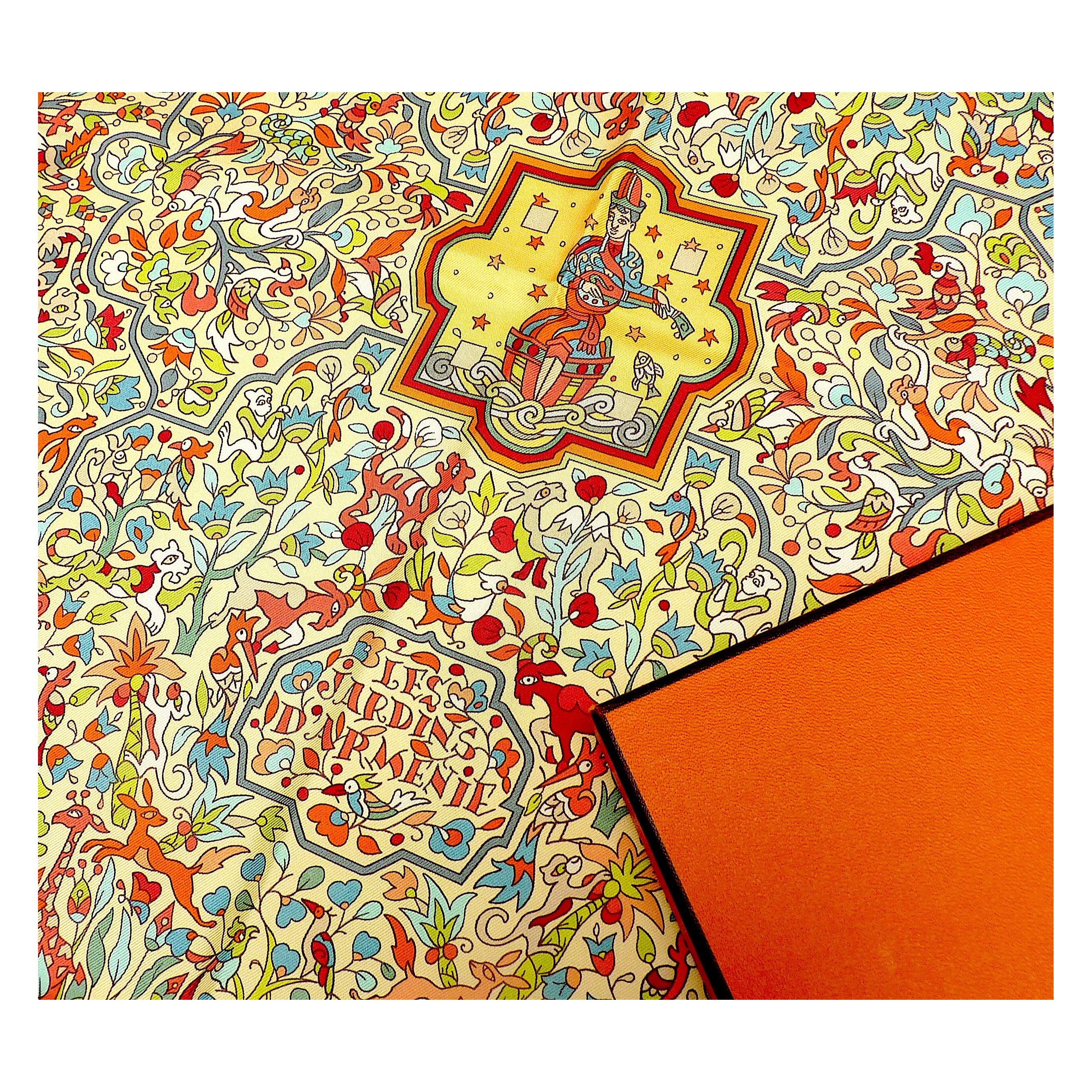 Hermes-Schal BRANDNEU mit Hermes-Box "Les Jardins d'Arménie" Karen Petrossian im Angebot