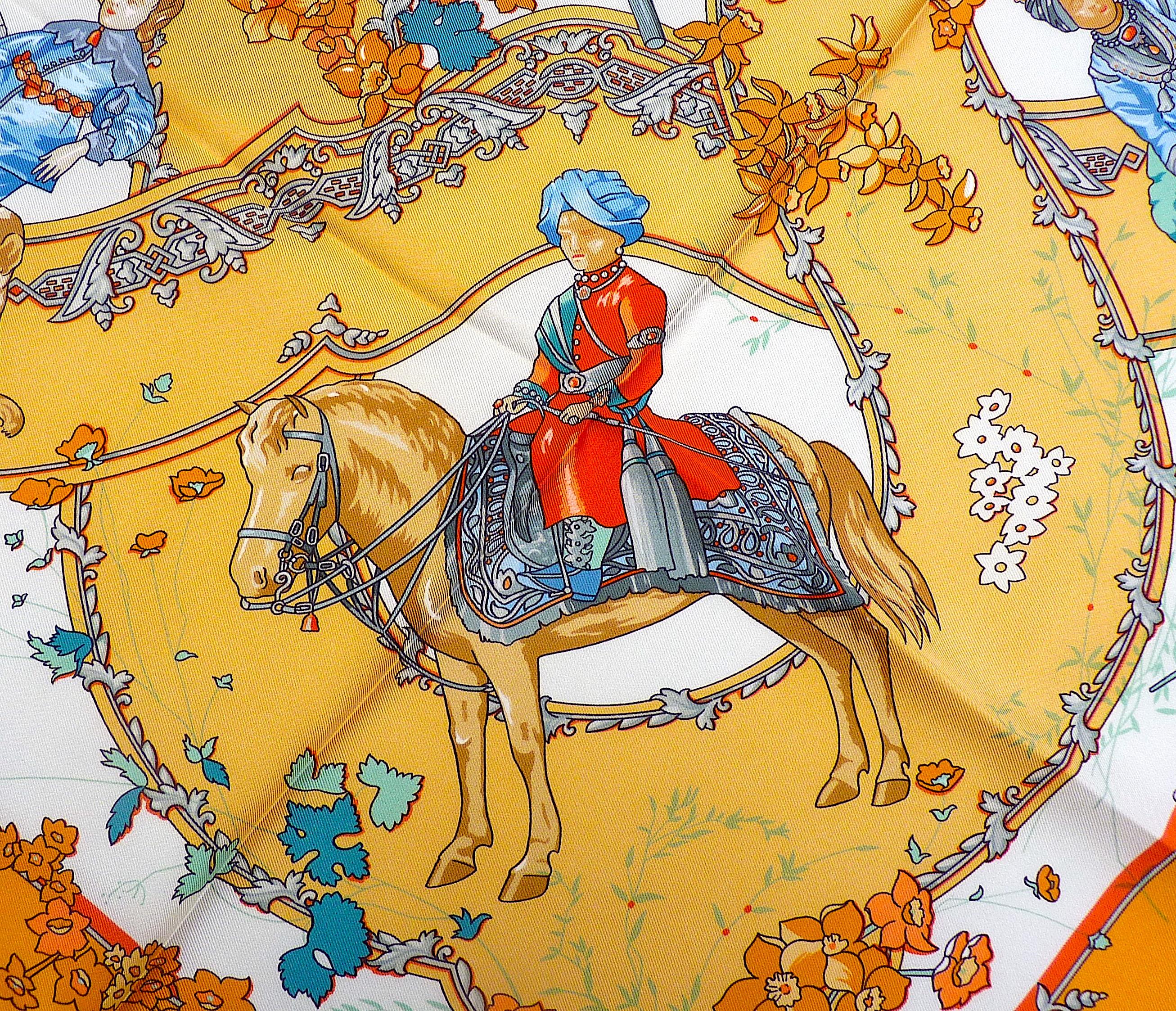 Bufanda Hermes NUEVA CON ESTUCHE Hermes Les Petits Princes de C. Baschet en venta 6