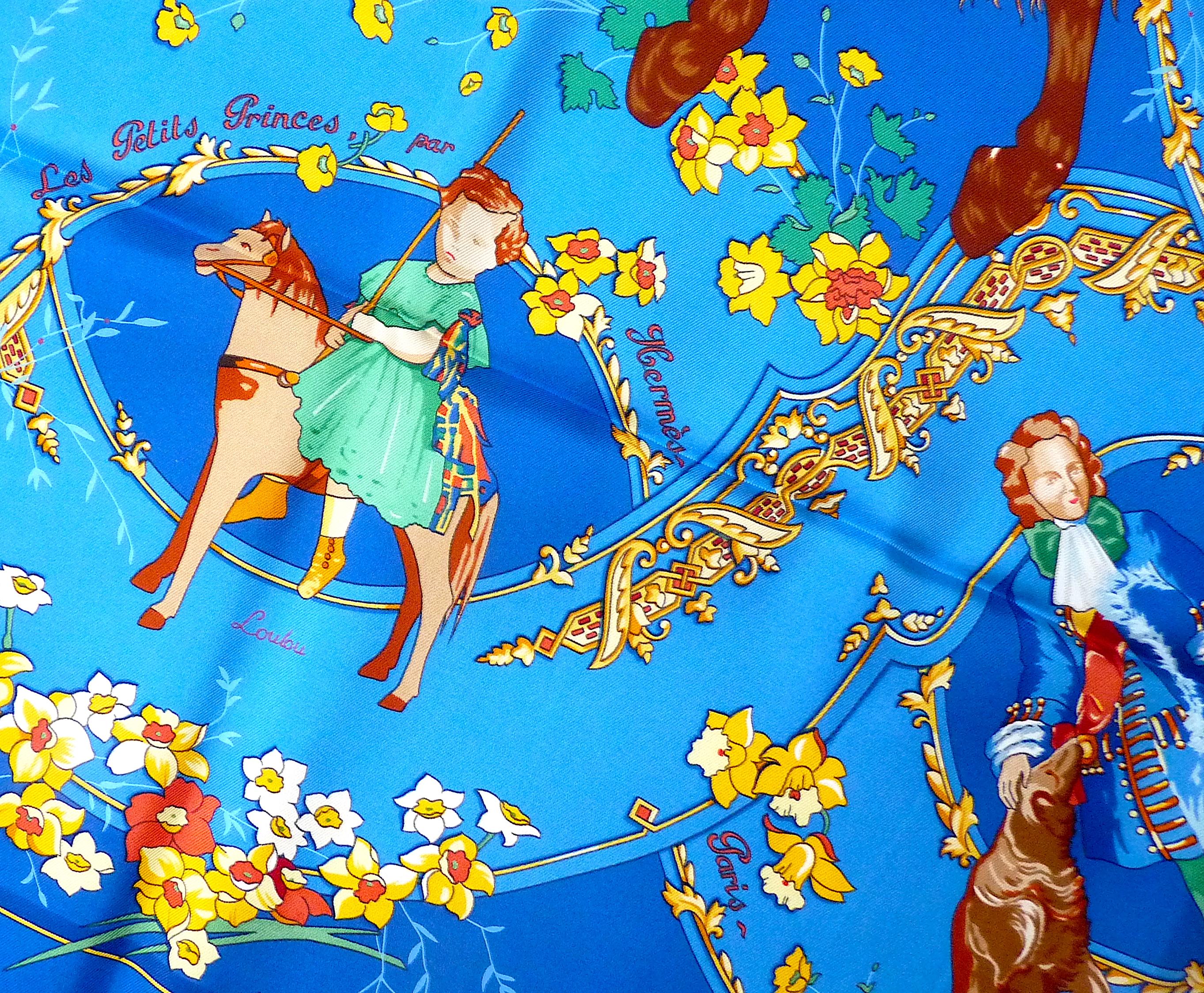 Bufanda Hermes NUEVA CON ESTUCHE Hermes Les Petits Princes de C. Baschet en Nuevo Estado en CHAMPEAUX-SUR-SARTHE, FR