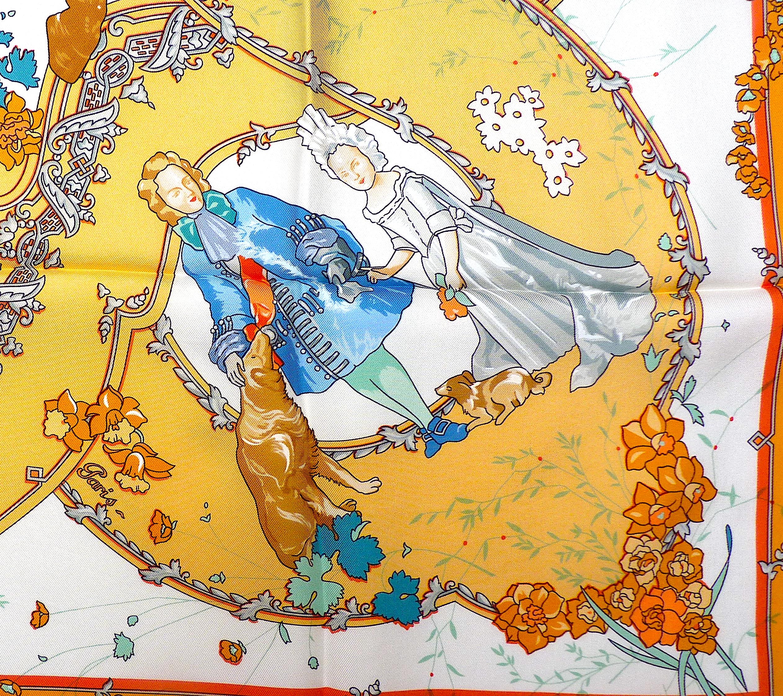 Bufanda Hermes NUEVA CON ESTUCHE Hermes Les Petits Princes de C. Baschet en venta 1
