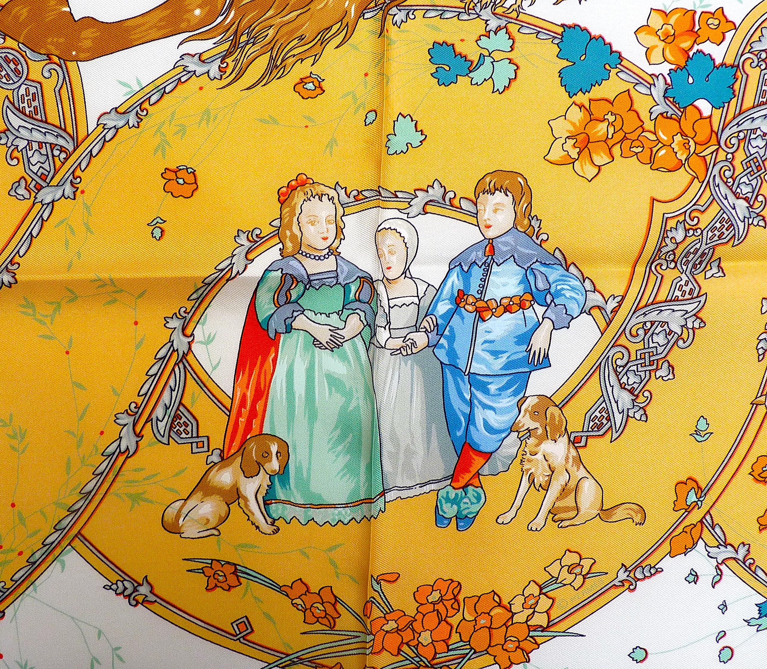 Bufanda Hermes NUEVA CON ESTUCHE Hermes Les Petits Princes de C. Baschet en venta 3