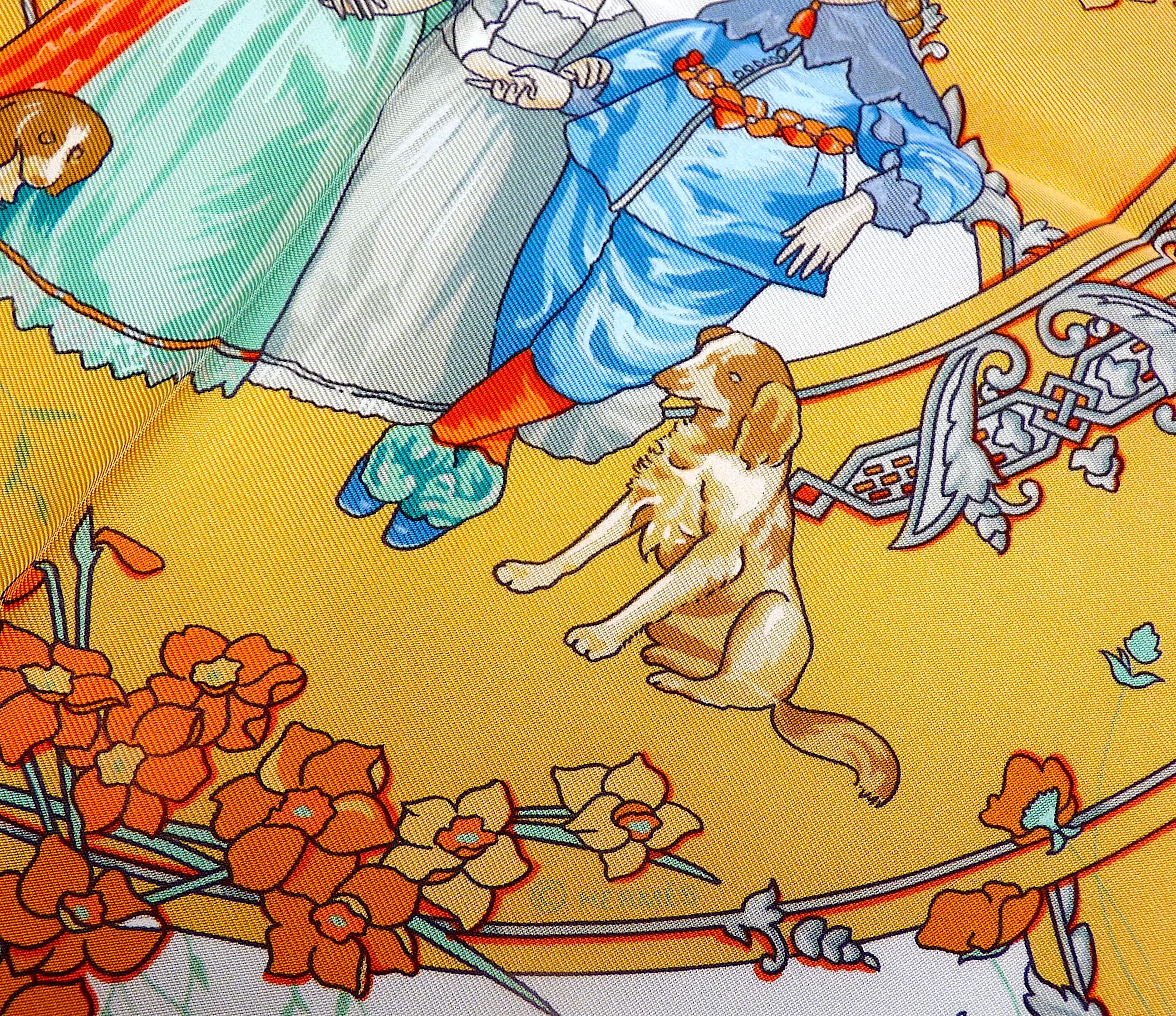 Bufanda Hermes NUEVA CON ESTUCHE Hermes Les Petits Princes de C. Baschet en venta 4