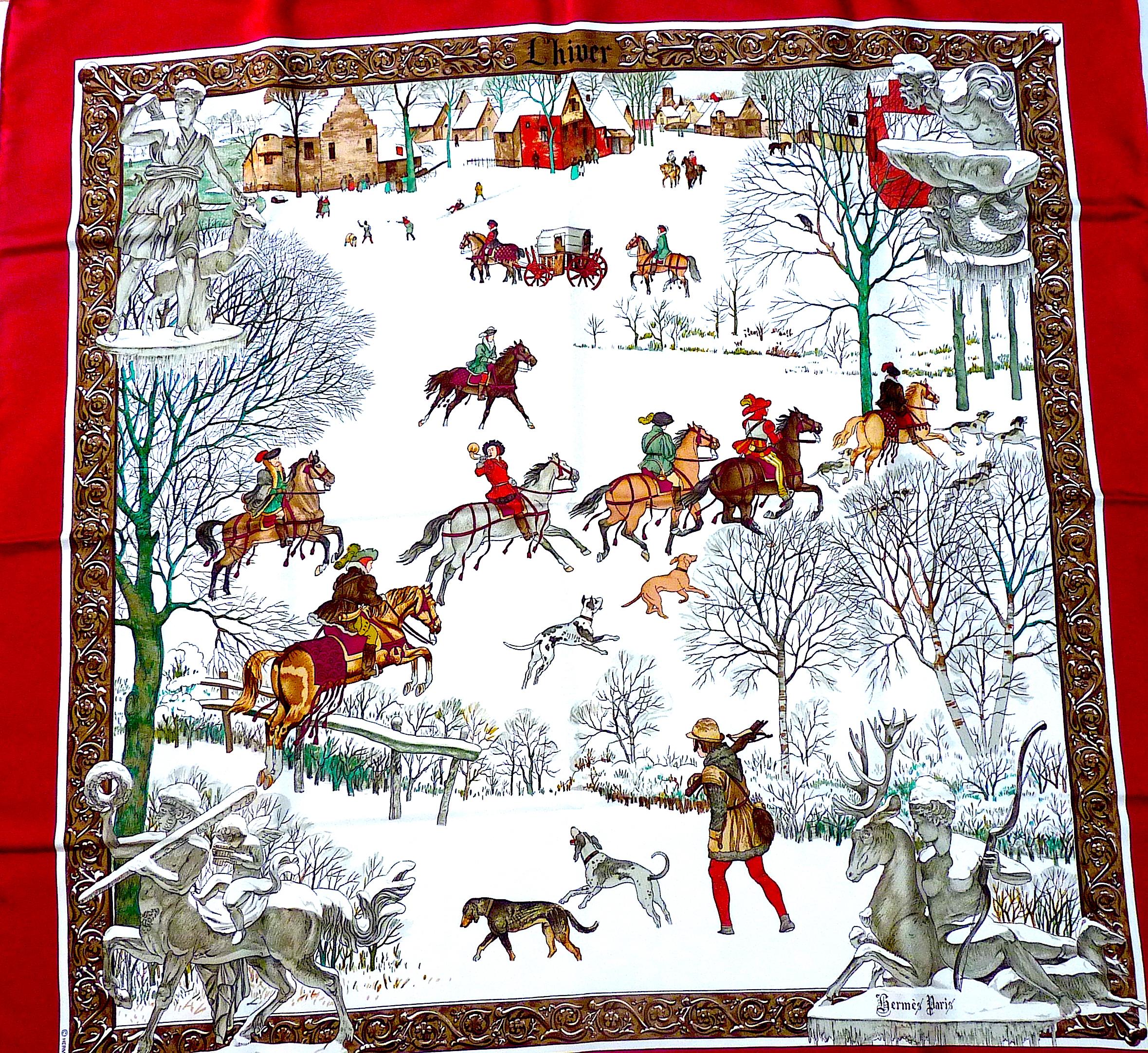 Gray Hermes Scarf BRAND NEW with Hermes Box 