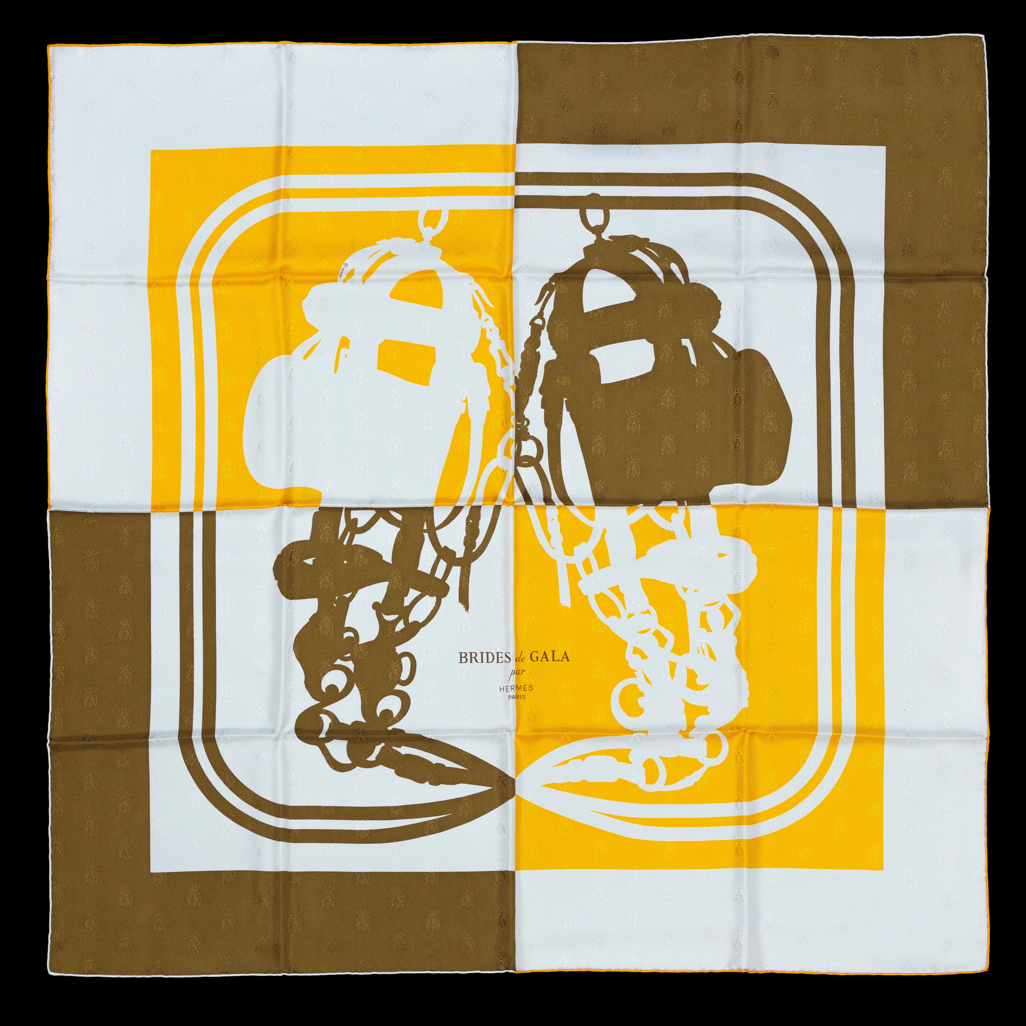 Tatuaggio Bride de Gala Quadri - Giallo Bianco Marrone - NWCT (Raro) - 2404281450

Marchio: Hermès
Tipo/Modello: Sciarpa 90, Twill di seta jacquard
Artista: By Hugo Grygkar
Dimensioni: 90 cm × 90 cm / 35 in × 35 in
Colore: Jaune-Blanc-Marron (Yellow