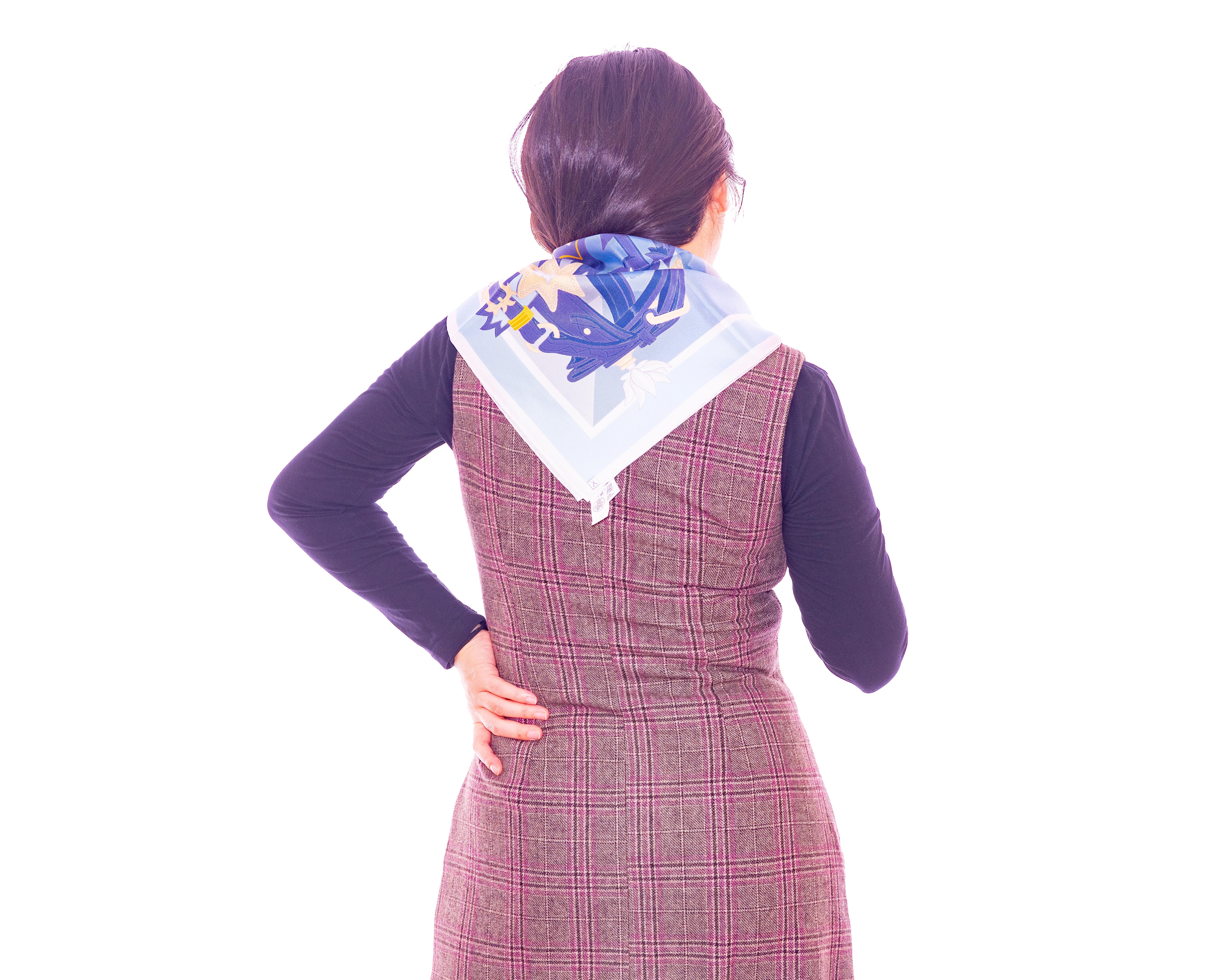 Sciarpa Hermes - Brides et Destin - Bleu Jean Modore - Nuova etichetta del negozio 9