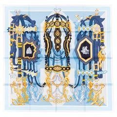 Hermes Scarf - Brides et Destin - Bleu Jean Modore - New Store Tag