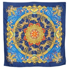 Hermes scarf "Carré" "Manège Royal" in silk