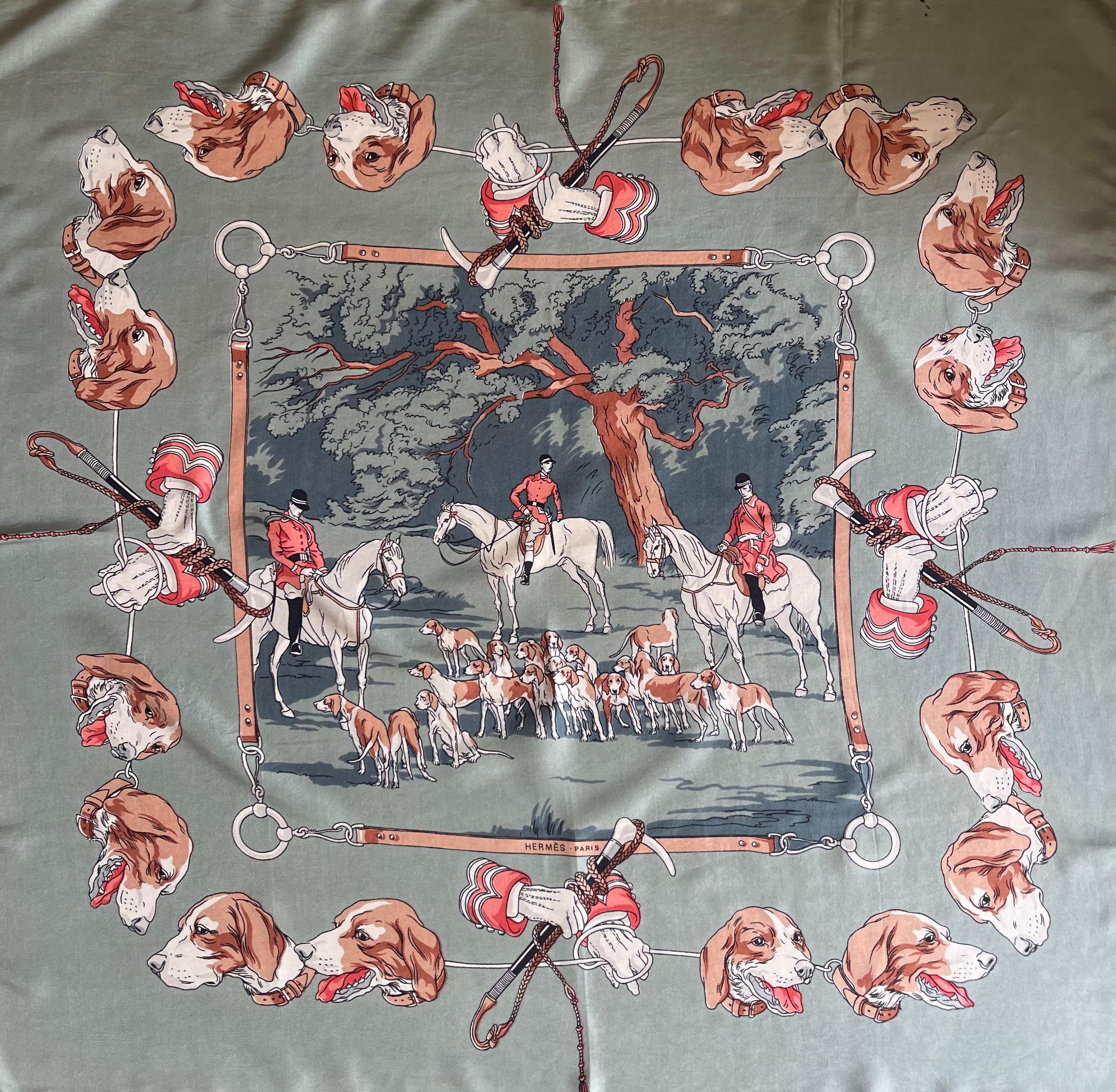 Gray Hermès Scarf 