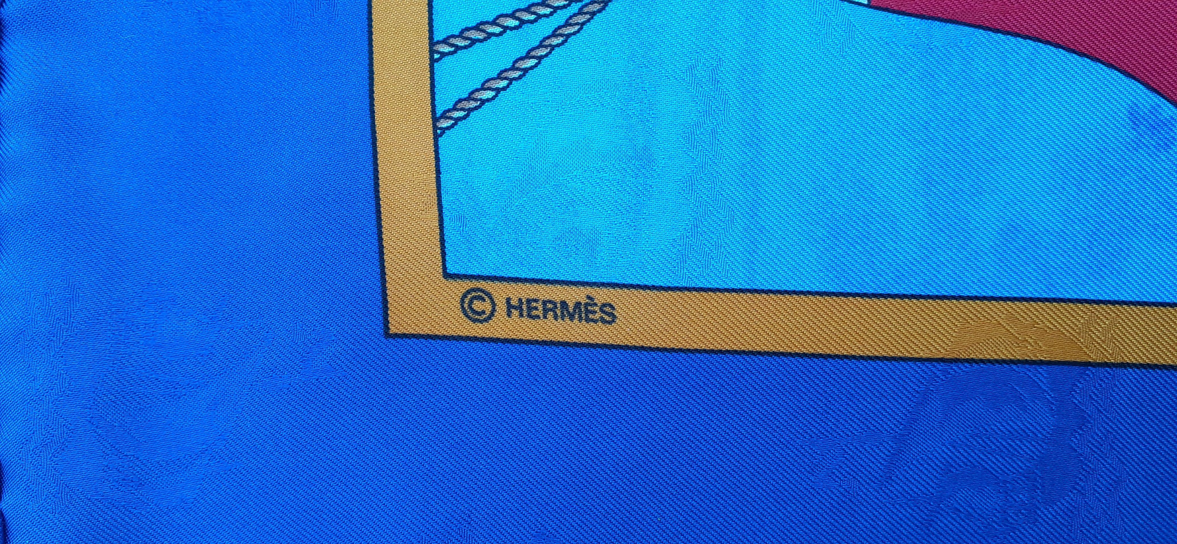 Hermès Scarf Christophe Colomb Decouvre l'Amerique Ordre Souverain de Malte 90cm For Sale 5