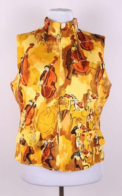 Hermes Scarf "Concerto" by Jean-Louis Clerc Silk Top