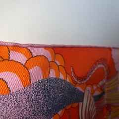 Hermes Scarf Cosmographia Universalis 90 cm Silk Orange Carre universe