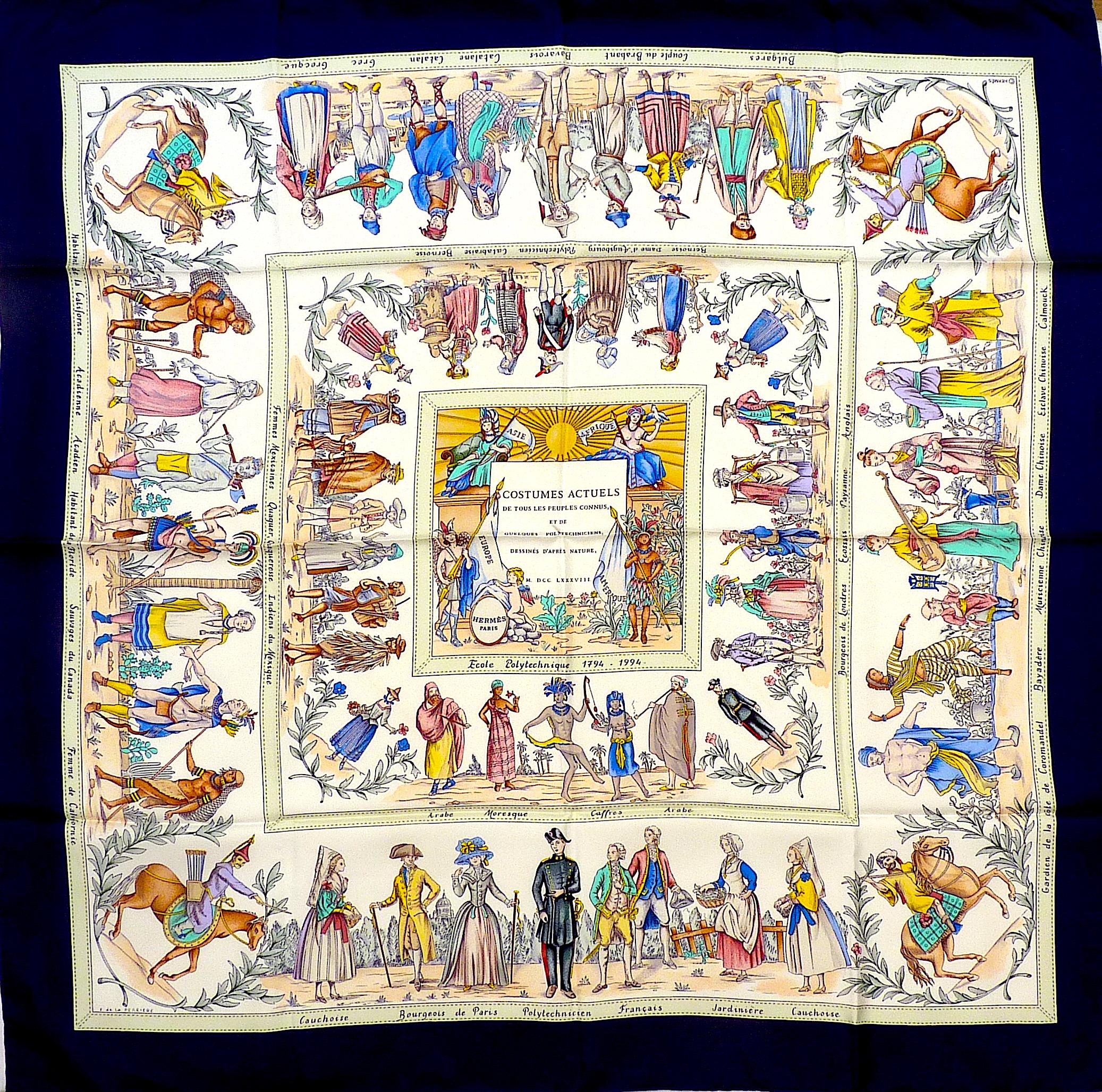 Beige Foulard Hermes 