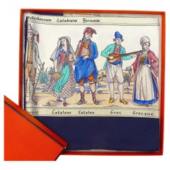 Bufanda Hermes "Costumes Civils Actuels" Edición Especial para la Escuela Politécnica