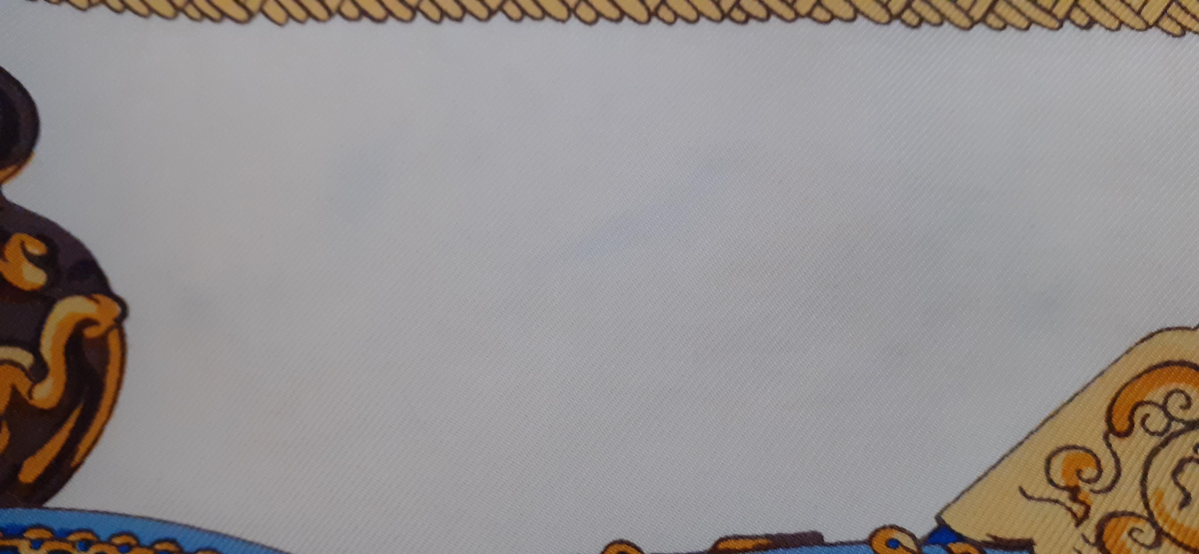 Hermès Scarf Dieu et Mon Droit The Queen's Silver Jubilee 1977 Elizabeth II RARE 5